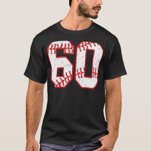 60 Birthday Baseball Theme Bday Party Celebration  T-Shirt