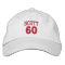 60 Birthday Custom Name Red Embroidery V13