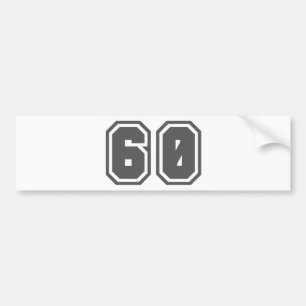 60 BUMPER STICKER