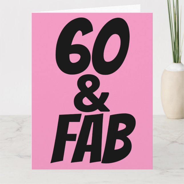 60 ET FABULOUS 60E ANNIVERSAIRE Carte de voeux (Devant)