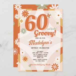 60 Et Feelin Super Retro Invitation Anniversaire