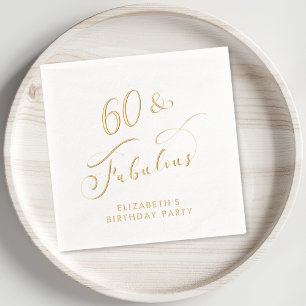 60 Fabuleux 60e Anniversaire de fête Gold
