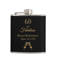60 fabulous birthday black gold chic monogram