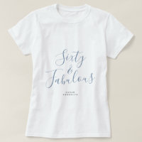 60 Fabulous Blue Custom Name 60th Birthday Gift