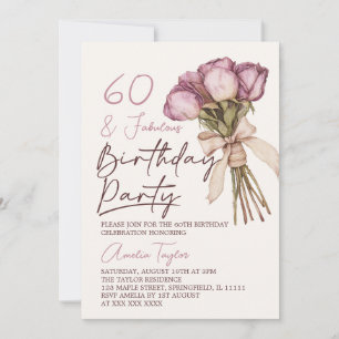 60 Fabulous Elegant Floral Birthday Invitation