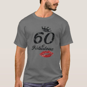 60 Fabulous Party Crew Drinking Beer Gifts 60Th Ye T-Shirt