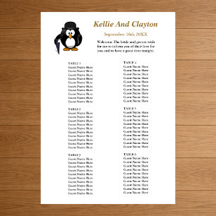 60 Funny Penguin Greeter Wedding Seating Chart