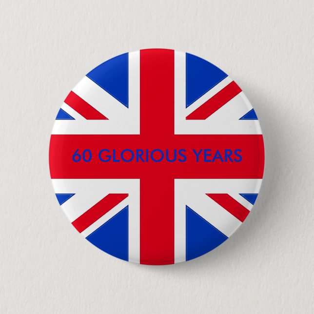 60 GLORIOUS YEARS 2 INCH ROUND BUTTON (Front)