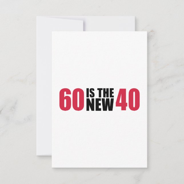 60 is the new 40 birthday card (Front)