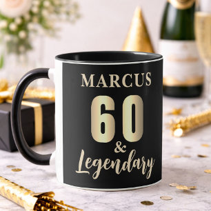 60 & Legendary Gold 60th Birthday  Mug