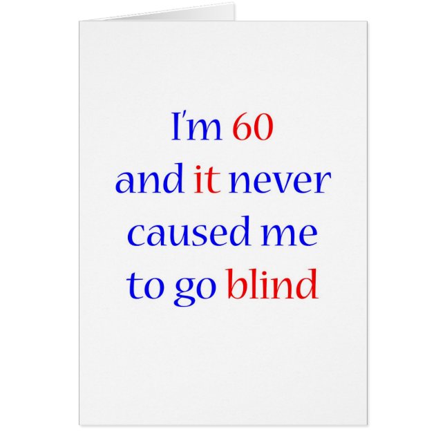 60 Never gone blind (Front)