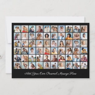 60 Photo Collage Add Your Greeting Editable Colour Invitation