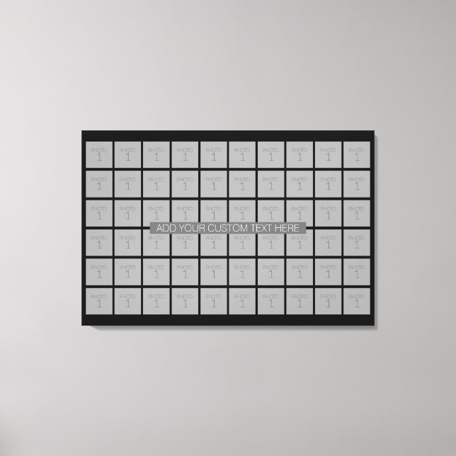 60 Photo Template Collage - Can Edit Colour Canvas Print (Front)