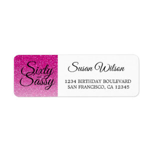 60 Sassy Pink Parties scintillant 60e Anniversaire