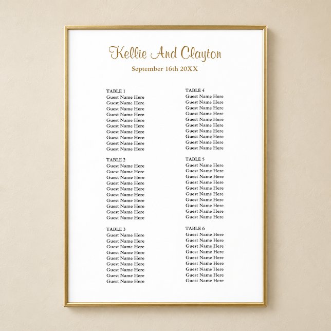60 Simple Wedding Seating Chart (Creator Uploaded)