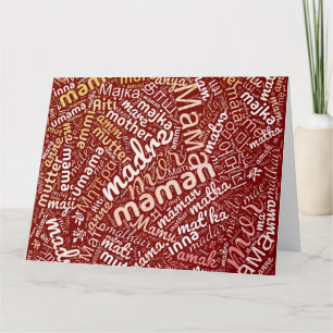 60 Words for 'Mother' in Different Languages Card