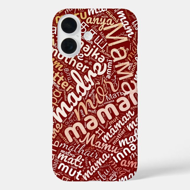 60 Words for 'Mother' in Different Languages Case-Mate iPhone Case (Back)