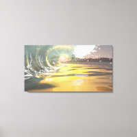 60"x40" Canvas art w' "Breaker at dawn" image