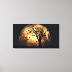 60"x40" Canvas art w' "Harvest Moon" image