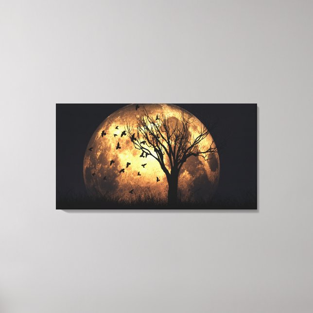 60"x40" Canvas art w' "Harvest Moon" image (Front)