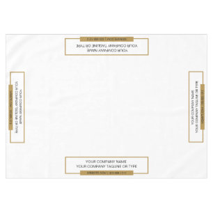 60"x84" Trade Show Tablecloth Gold White
