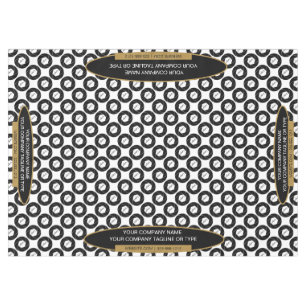 60"x84" Trade Show Tablecloth Gold White