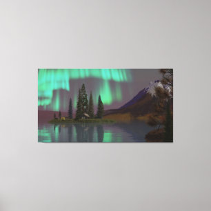60" x 40" Canvas Art with "Aurora Halo" image