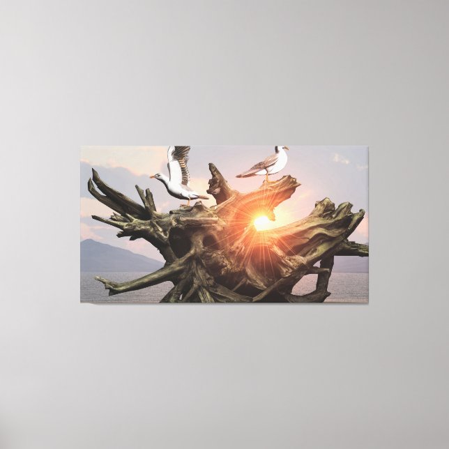 60" x 40" Canvas Art with "Driftwood" image (Front)