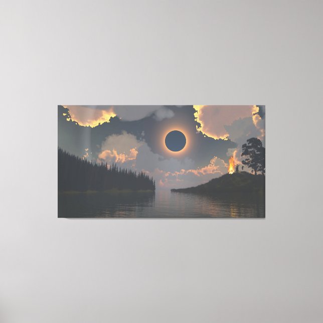 60" x 40" Canvas Art with "Eclipse" image (Front)