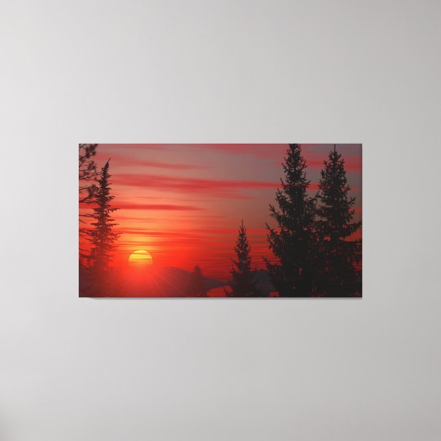 60" x 40" Canvas Art with "Rising Sun" image (Front)