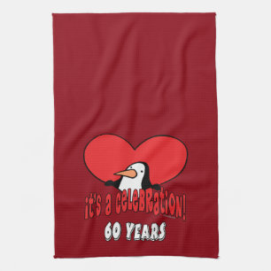 60 Year Celebration Penguin Kitchen Towel