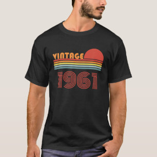 60 Year Old Day Of Birth Vintage Retro Sunset Born T-Shirt