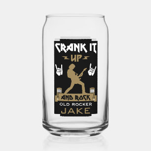 60 Year Old Rockers Birthday Can Glass