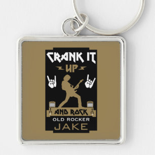 60 Year Old Rockers Birthday Keychain