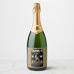 60 Year Old Rockers Birthday Sparkling Wine Label