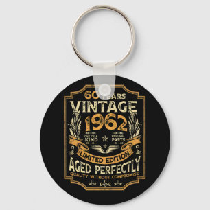 60 Year Old Vintage 1962 60th Birthday Keychain