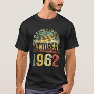 60 Year Old Vintage October 1962 60th Bday T-Shirt