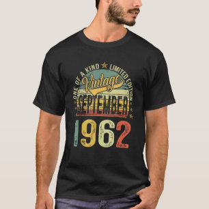 60 Year Old Vintage September 1962 60th Bday T-Shirt