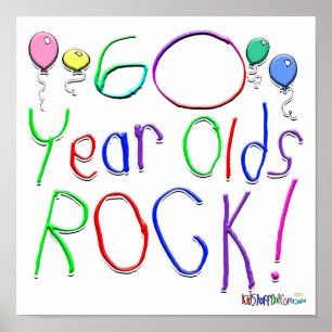 60 Year Olds Rock ! Poster