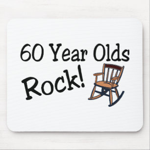 60 Year Olds Rock (Rocking Chair) Mouse Pad