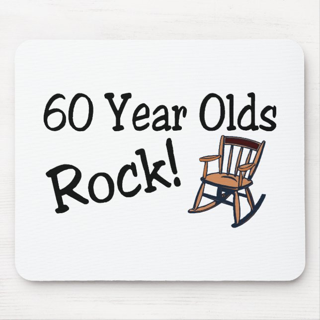 60 Year Olds Rock (Rocking Chair) Mouse Pad (Front)
