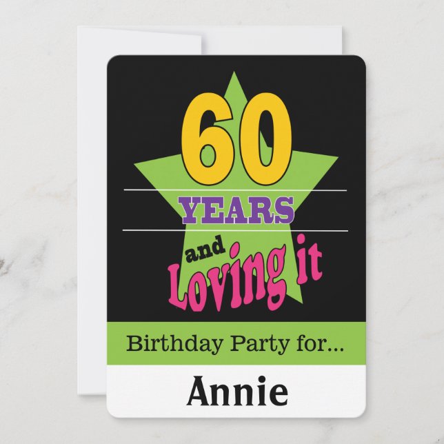 60 Years and Loving It Invitation (Front)