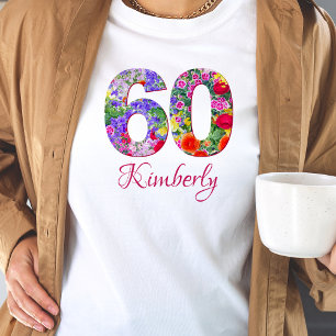 60 years birthday floral guest of honor t-shirt