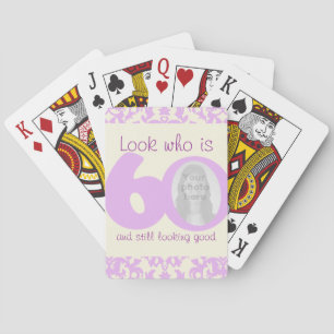 60 years birthday playing card set
