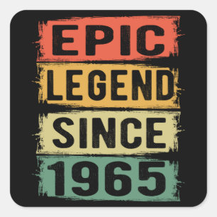 60 Years Old Bday 1965 Epic Legend 60th Birthday Square Sticker