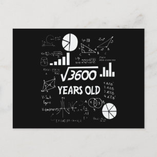 60 Years Old Bday Math Teacher 60th Birthday Gift Postcard