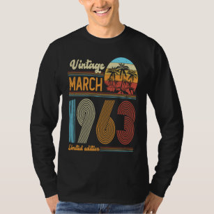 60 Years Old Birthday  Vintage March 1963 Women Me T-Shirt