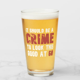 60 Years Old Funny 60th Birthday Distressed Glass