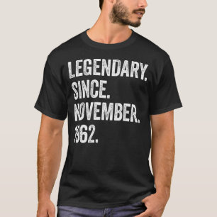 60 Years Old Legendary Since November 1962 60th Bi T-Shirt