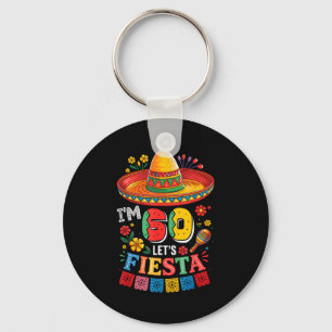 60 years old let's fiesta 60th birthday mexico 5 keychain